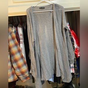 Grey cardigan sweater